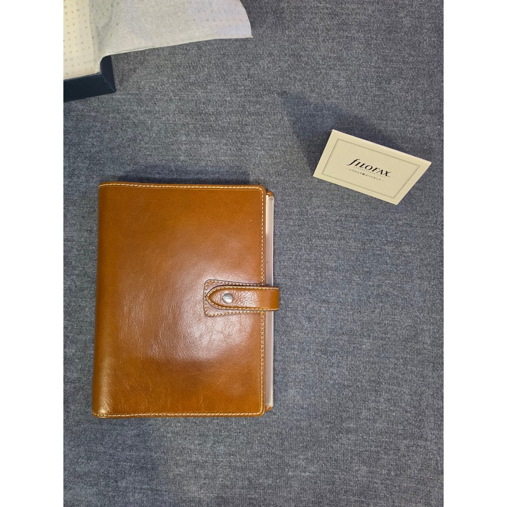 Filofax Malden A5 Compact Leather Organizer Ochre 15mm Rings 028517 Japan Import